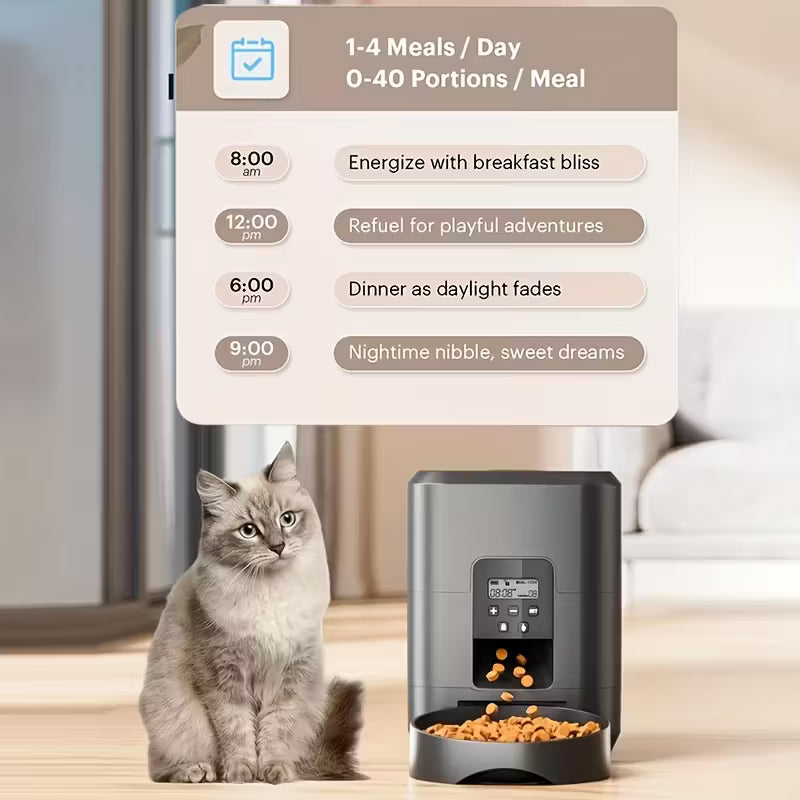 2L Automatic Pet Feeder Cat Dog Dry Food Dispenser Touch Screen Pet Cat Feeder Automatic feeder for Dog And cat